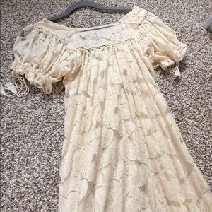 Boho Cream Lace Dress
